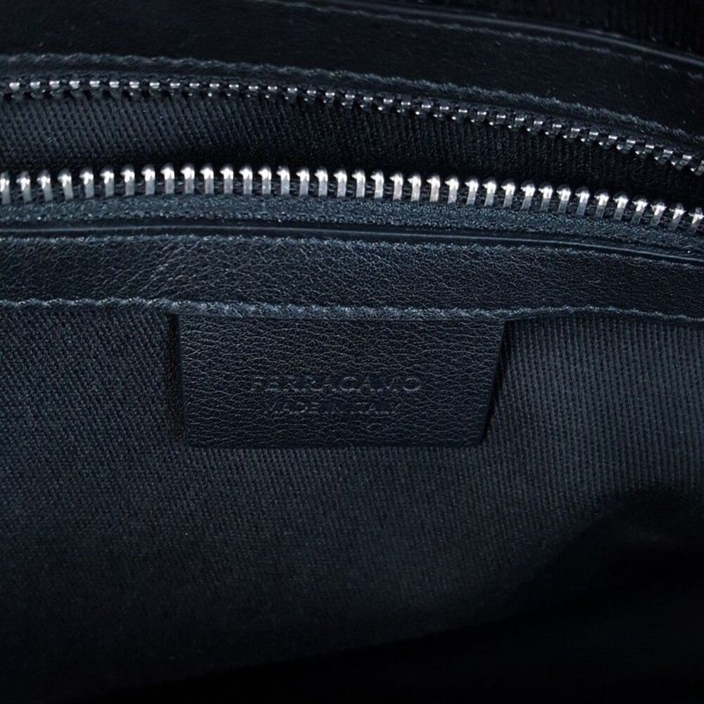 SALVATORE FERRAGAMO Mens Star Black Leather Triple Zip Tote Briefcase $3300 - Picture 9 of 16